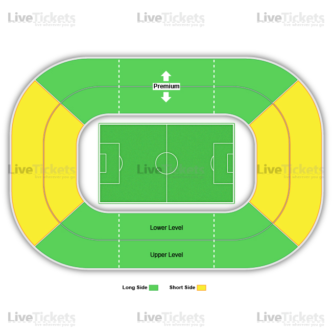 מפת MEWA Arena למשחק של באייר לברקוזן