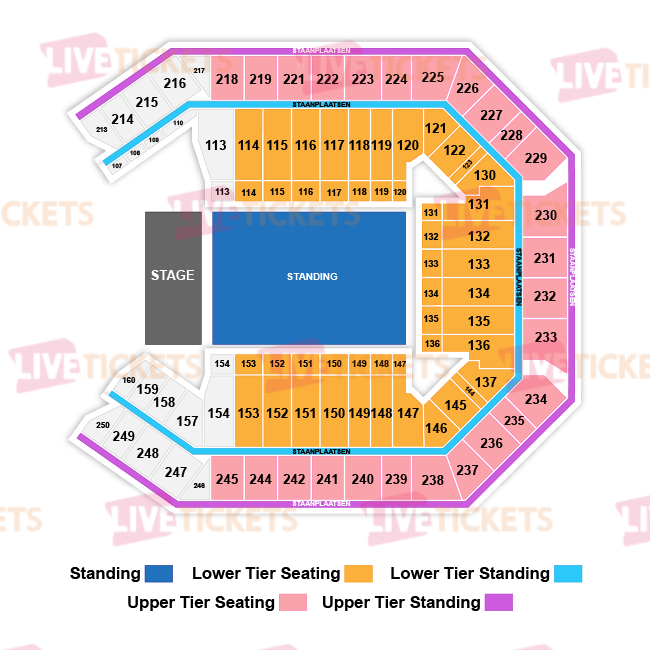 מפת לוטו ארנה להופעה של מדיסון ביר