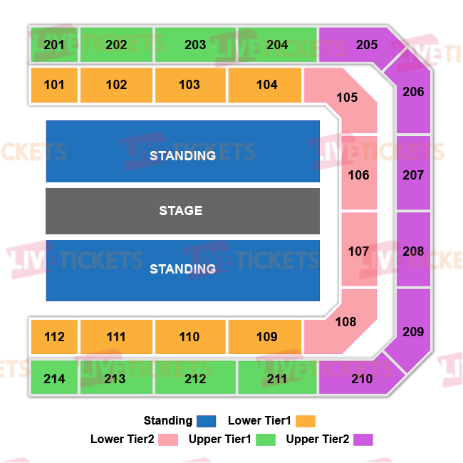 מפת Ziggo Dome להופעה של טווייס