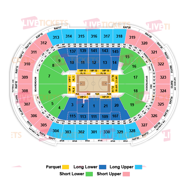 מפת TD גארדן למשחק של גולדן סטייט ווריורס