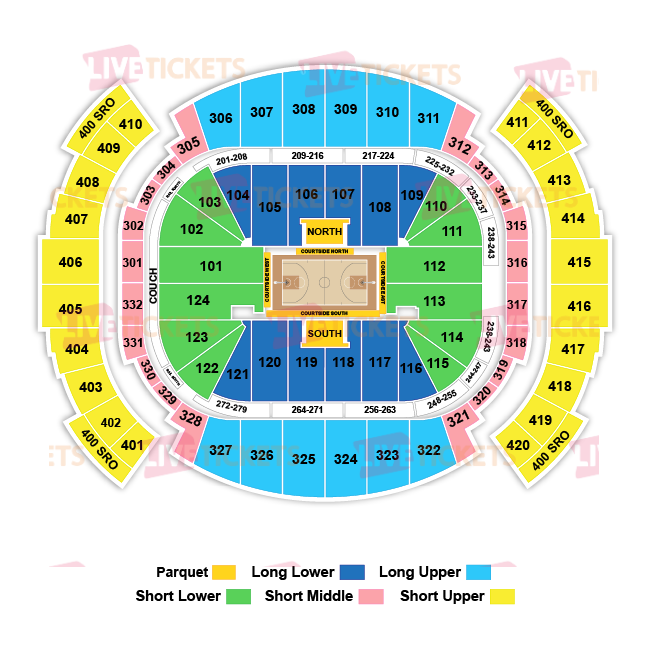 מפת Kaseya Center למשחק של וושינגטון ויזארדס