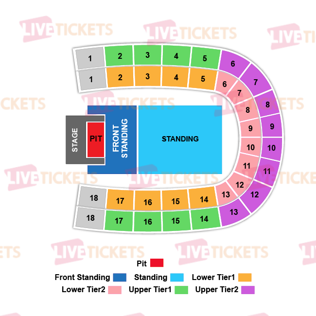 מפת Altice Arena להופעה של דוג'ה קאט