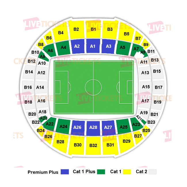 מפת אצטדיון ז'וזה אלבלדה למשחק של ליגה הפורטוגלית