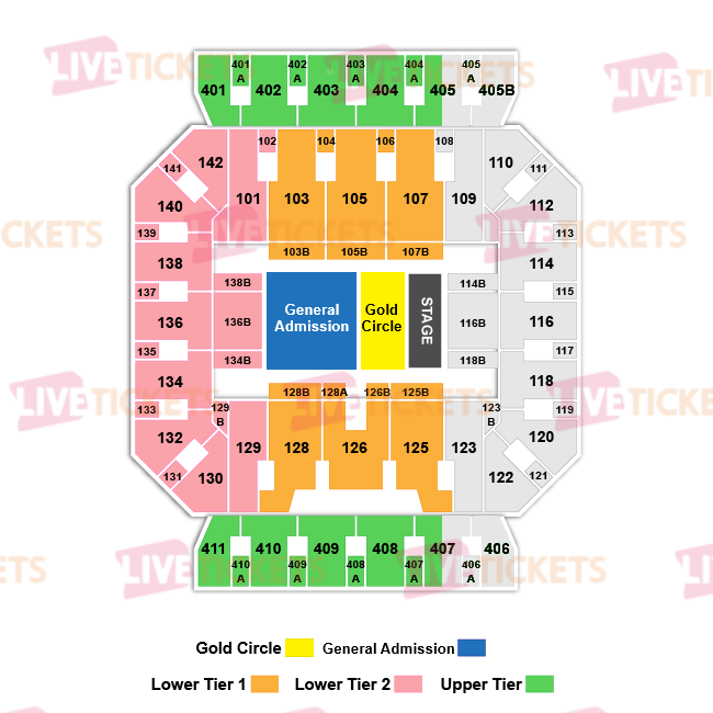 מפת O.A.C.A. Olympic Indoor Hall להופעה של דיפ פרפל