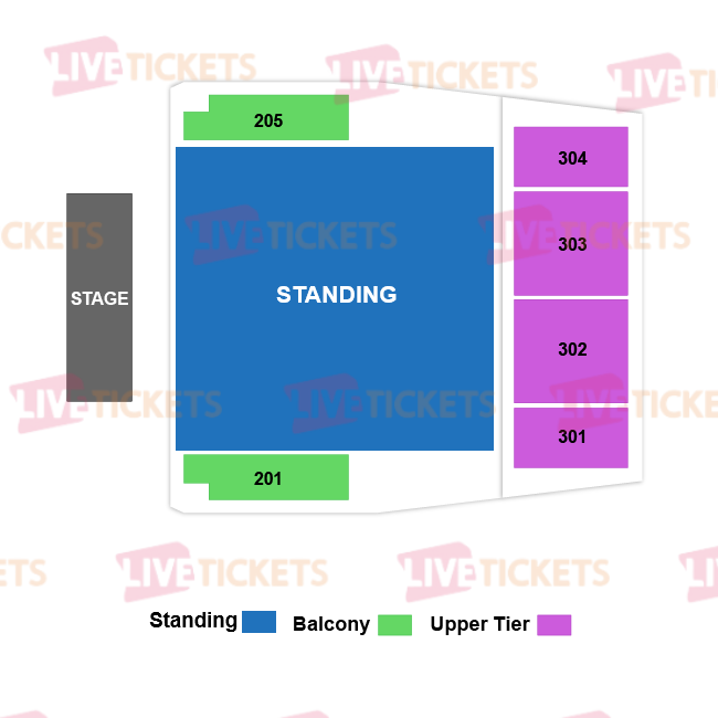 מפת Uber Eats Music Hall להופעה של פריה סקיי