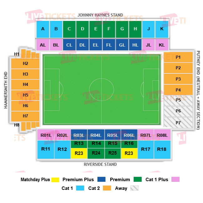 מפת קרייבן קוטג' למשחק של פולהאם