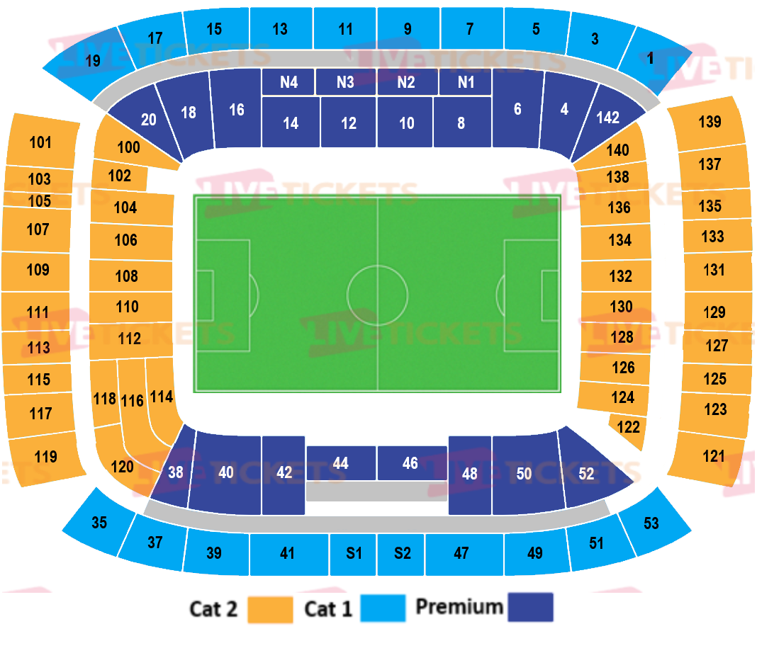 מפת וזרשטדיון למשחק של ורדר ברמן