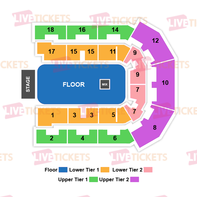 מפת M&S Bank Arena להופעה של ריצ'רד אשקרופט