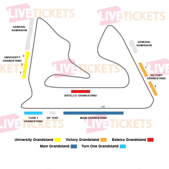 מפת Bahrain International Circuit למשחק של גרנד פרי בחריין