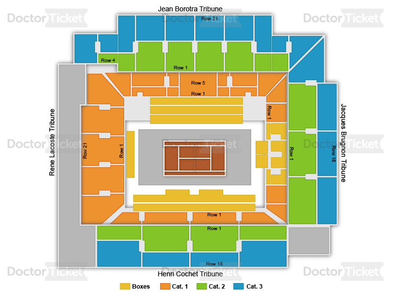 Philippe Chatrier Stadium Seating Chart